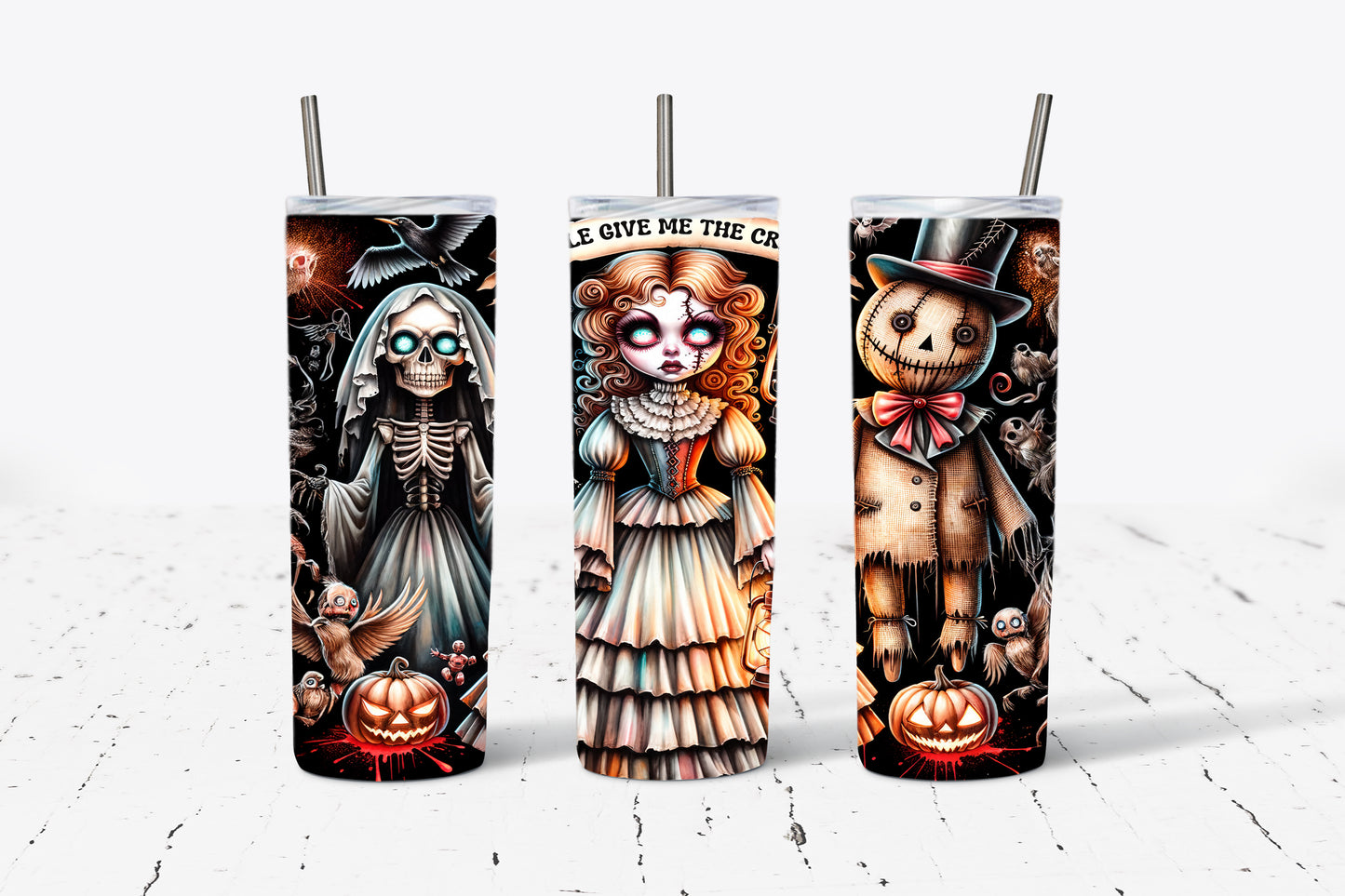 People Give Me The Creeps Halloween 20oz Stainless Steel Tumbler