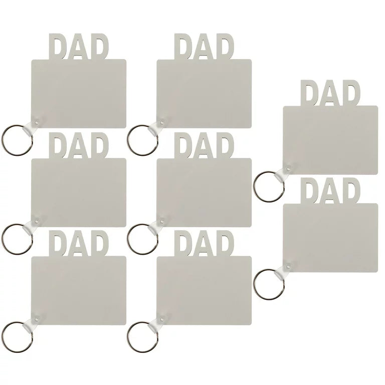 Blank Sublimation Dad Double sided blank Key Chain