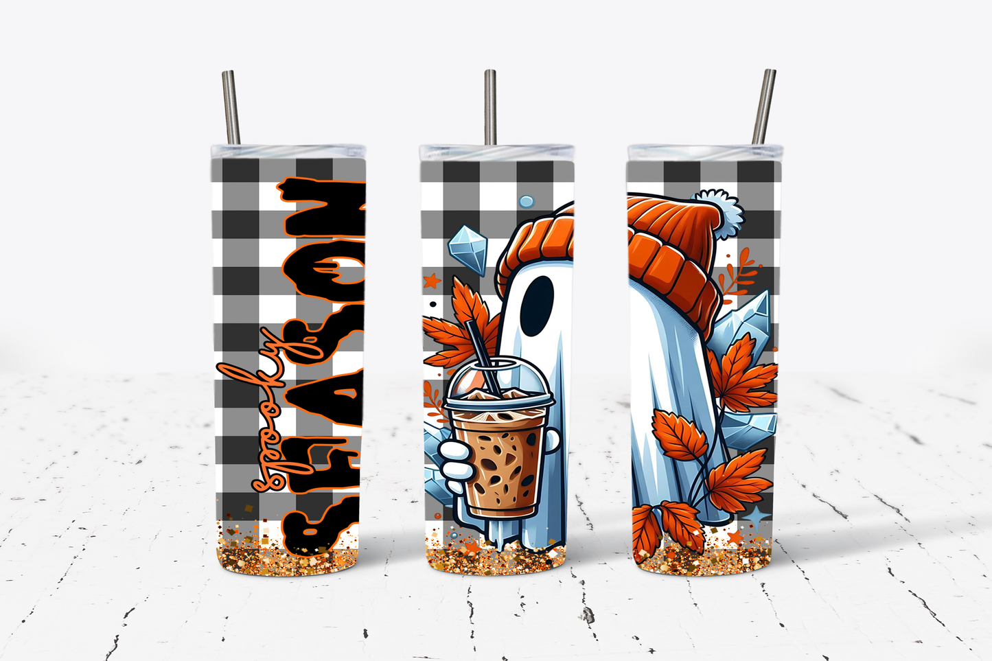 Spooky Season Ghost Halloween 20oz Stainless Steel Tumbler