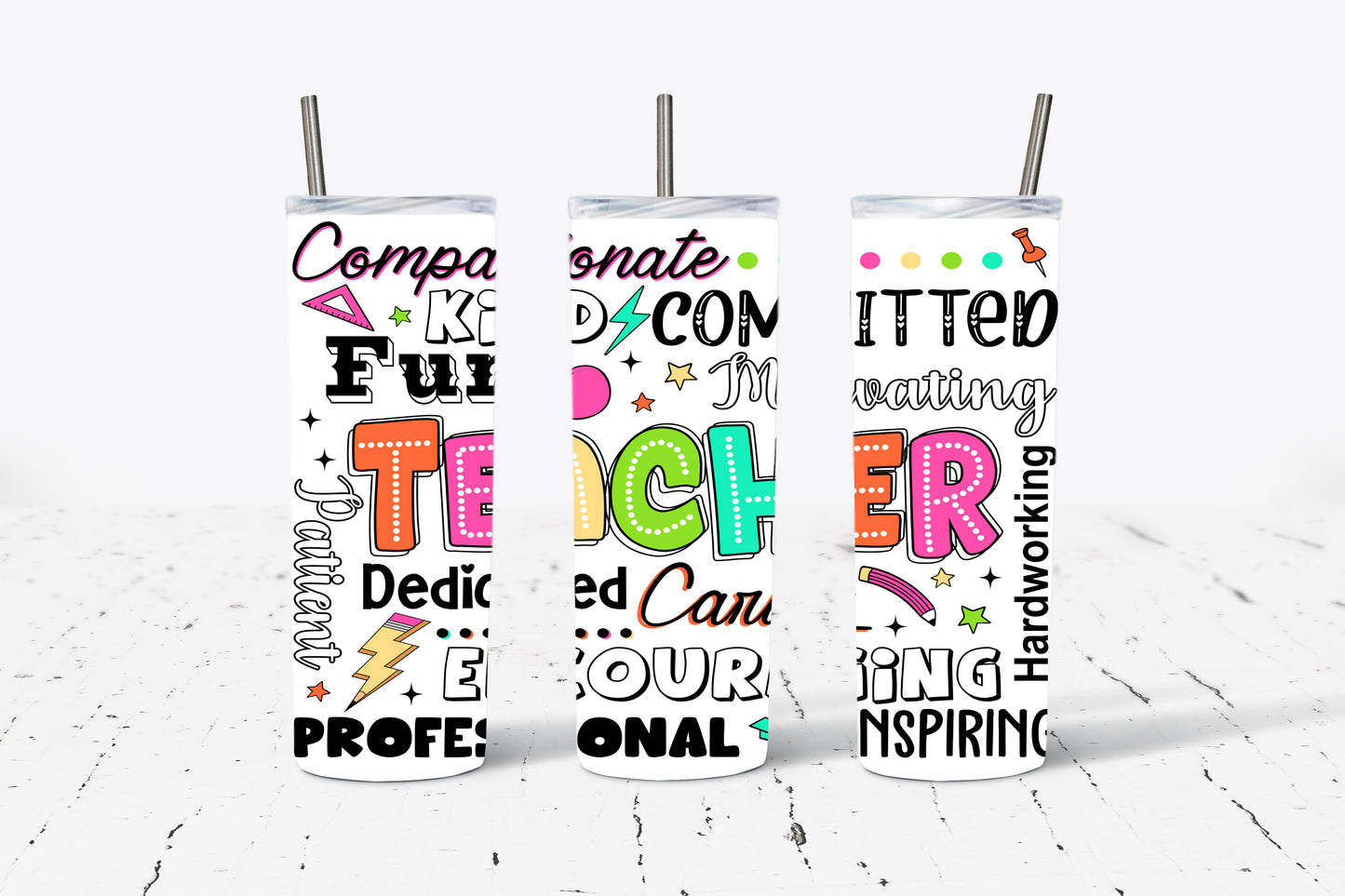 Teacher Affirmations 20oz Stainless Steel Tumbler