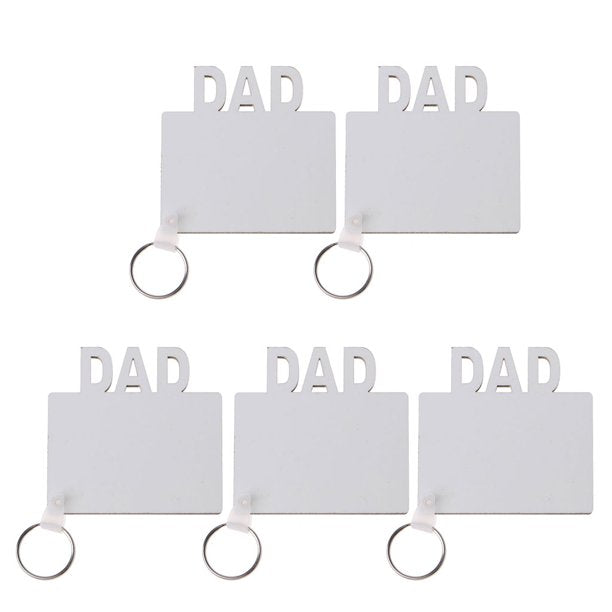 Blank Sublimation Dad Double sided blank Key Chain