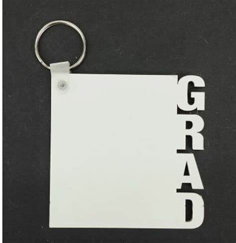 Blank Sublimation Grad Double sided key chains