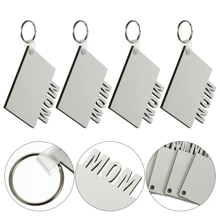 Blank Sublimation Mom Double sided Key Chain