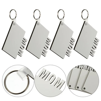 Sublimation Blanks Mom Double sided Key Chain  (Blanks)