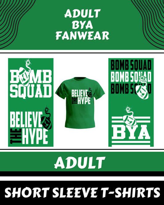BYA Adult Short Sleeve T-Shirts (Green T-shirts) 2nd version