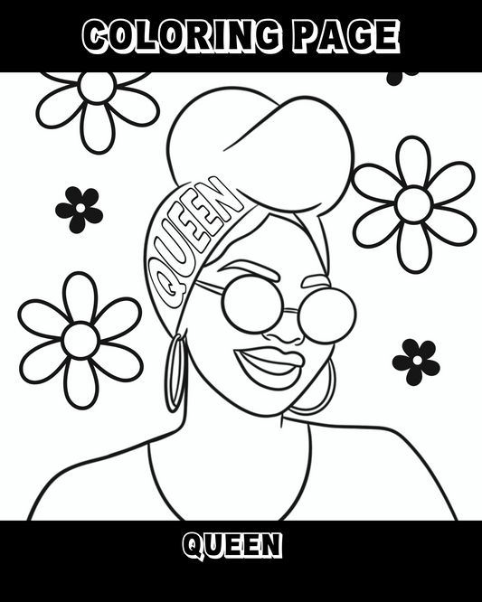 Queen Coloring Page (Digital Download Only)