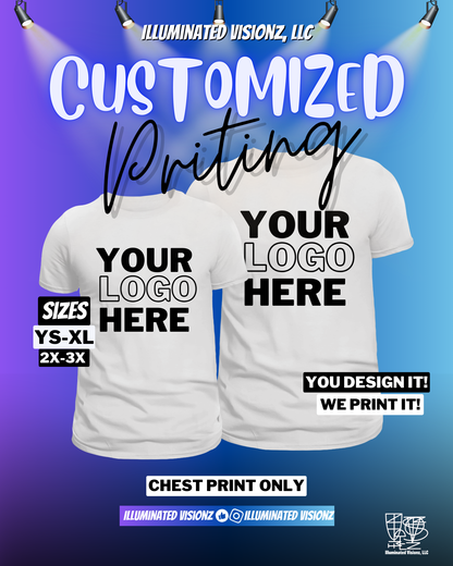 Customized Chest Prints, Cotton Unisex T-shirts  Single Shirt