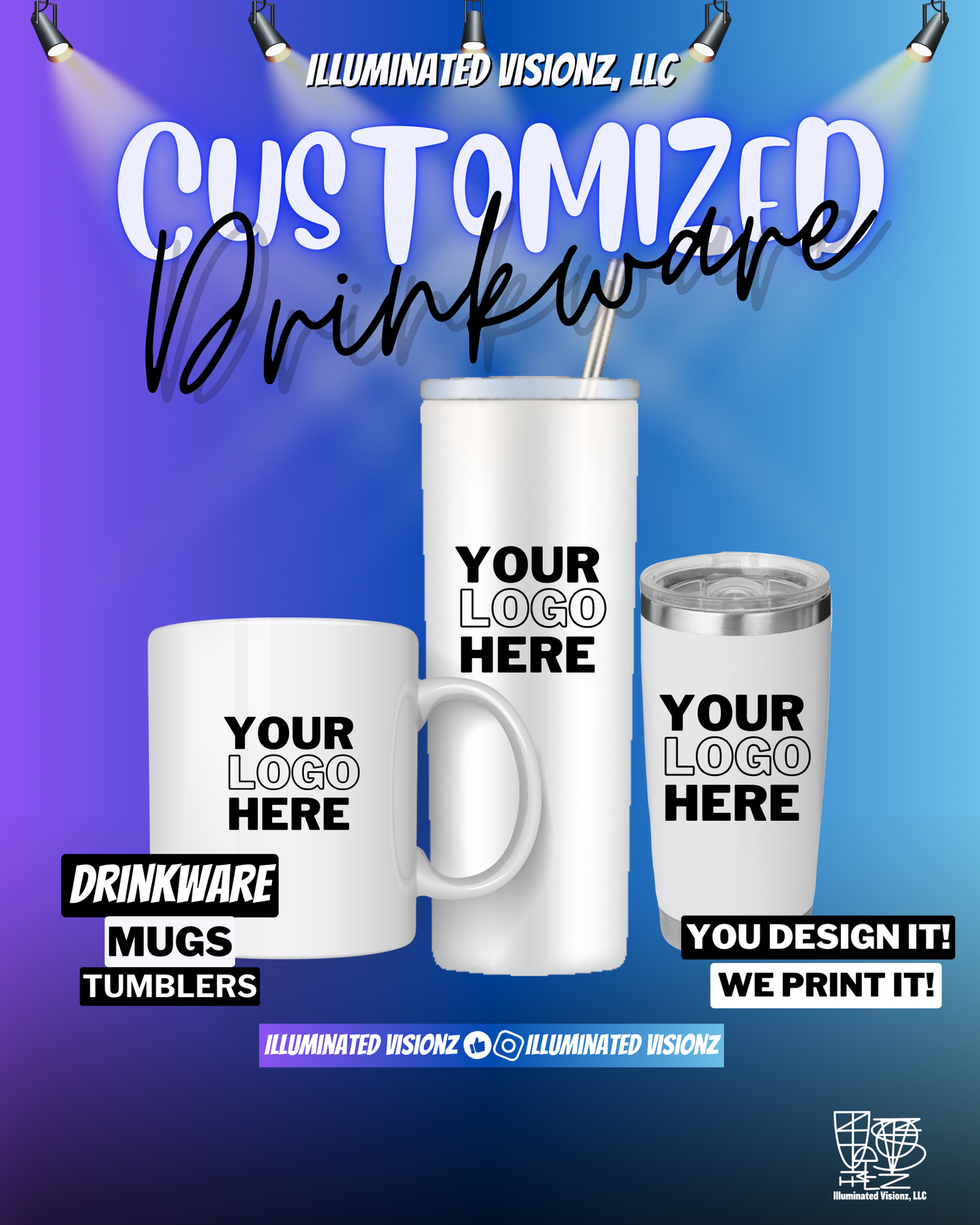 Customized Stainless Steel, Tumblers, Mugs, Drinkware (single item)