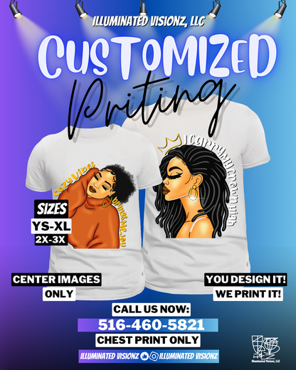 Customized Chest Prints, Cotton Unisex T-shirts  Single Shirt