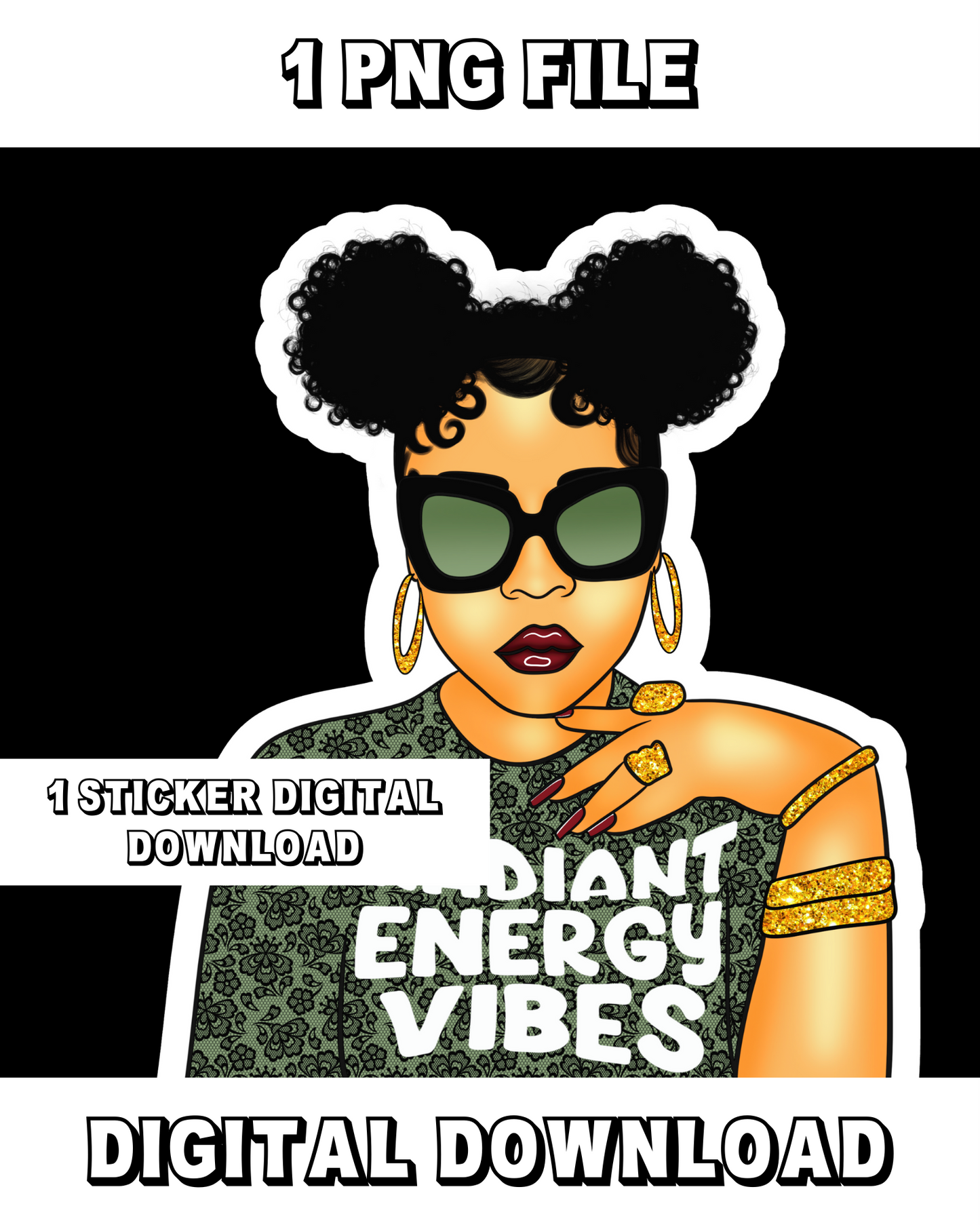 Radiant Energy Vibes Digital Downloads (Sticker Digital Download Only)