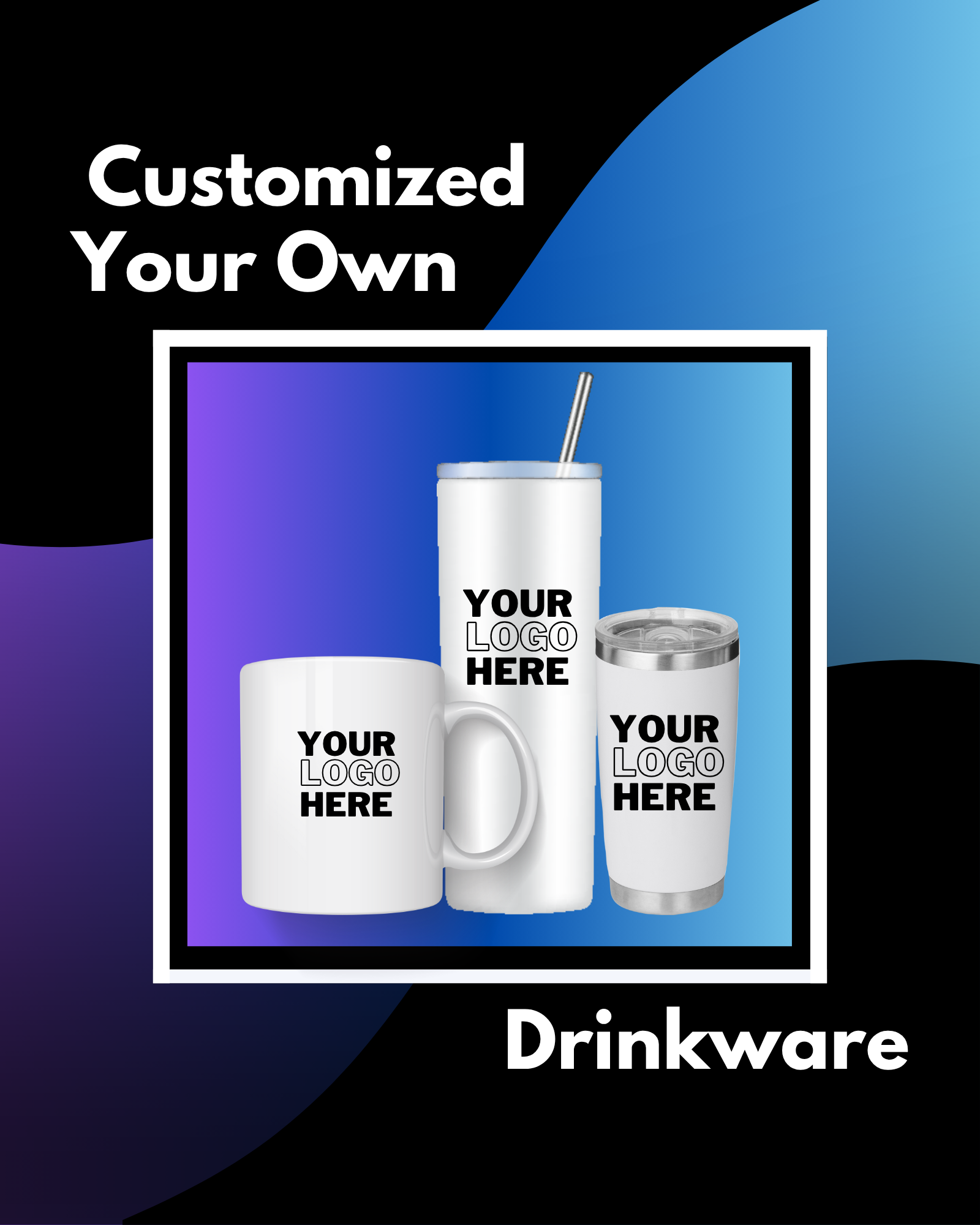 Customized Stainless Steel, Tumblers, Mugs, Drinkware (single item)