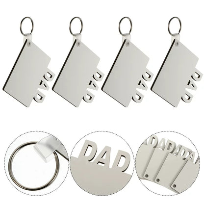 Sublimation Blanks Dad Double sided blank Key Chain Blanks