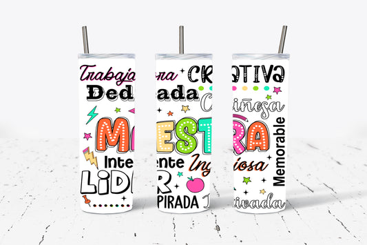 Maestra Affirmations 20oz Stainless Steel Tumbler