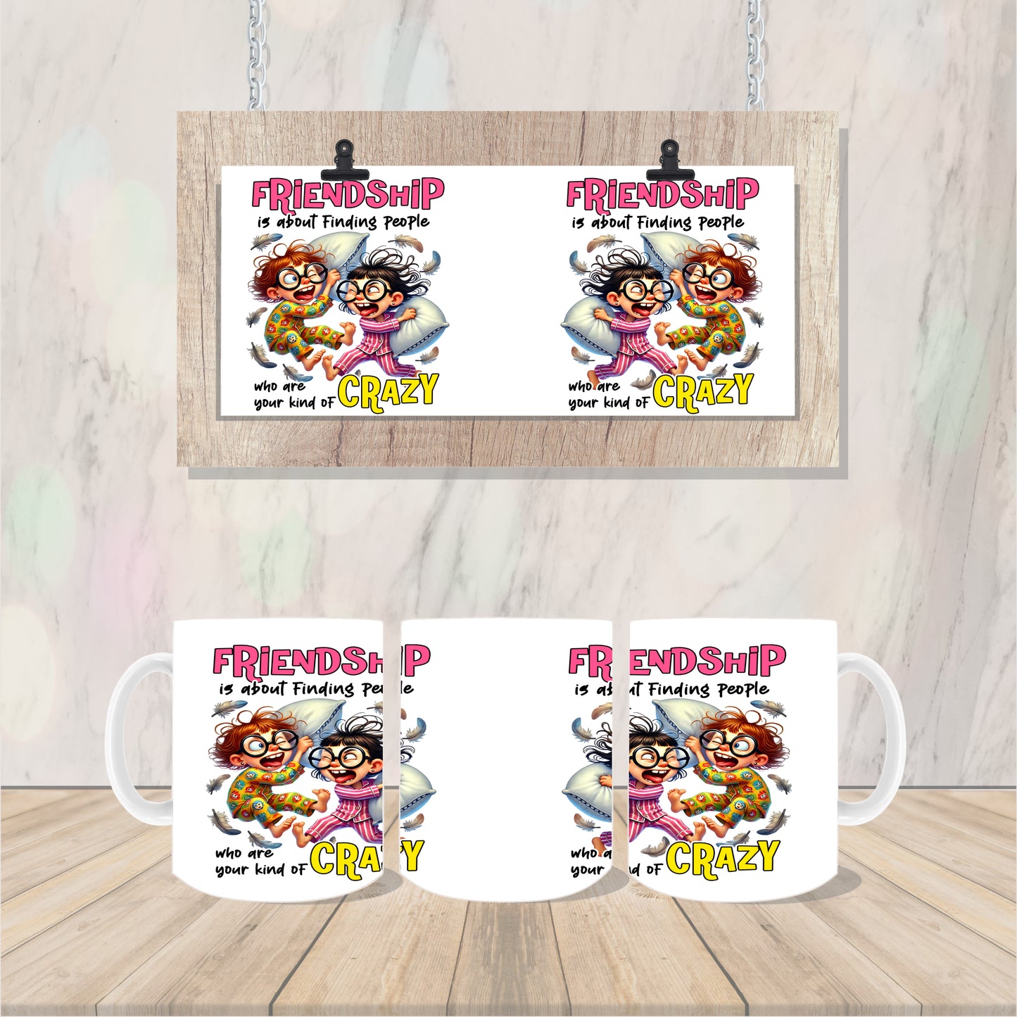 Friendship is about finding people who are your kind of crazy #4 Kids Mug Coffee/Tea