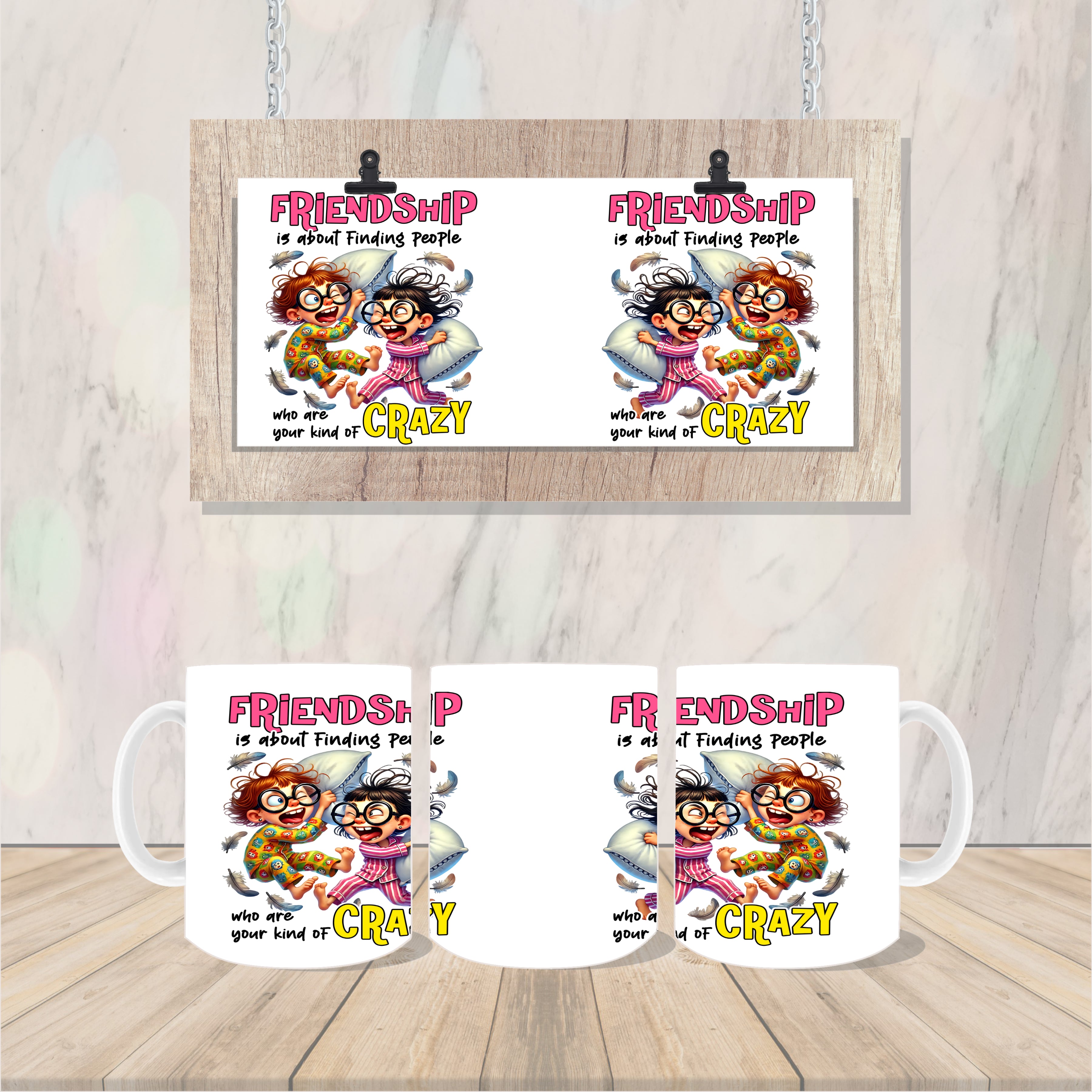 Friendship is about finding people who are your kind of crazy #4 Kids Mug Coffee/Tea