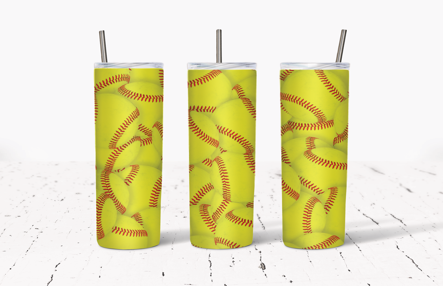 Softball seamless Stainless Steel 20oz Tumbler