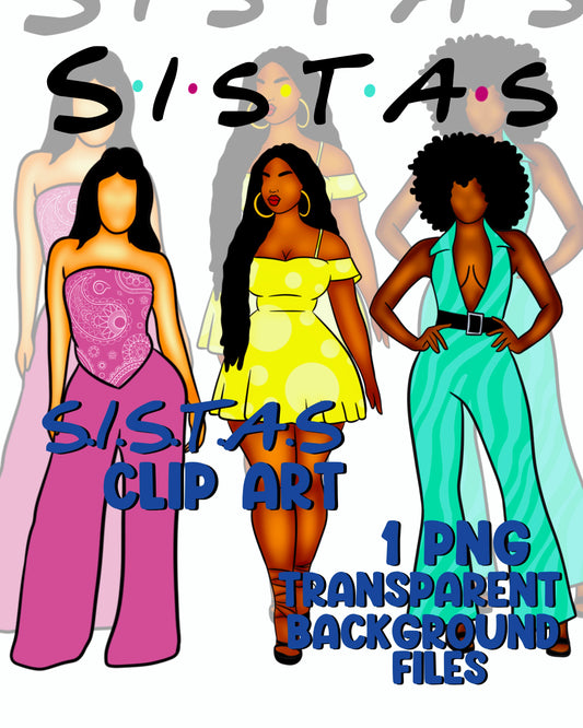 SISTAS Summer Vibezz Clipart Girl PNG