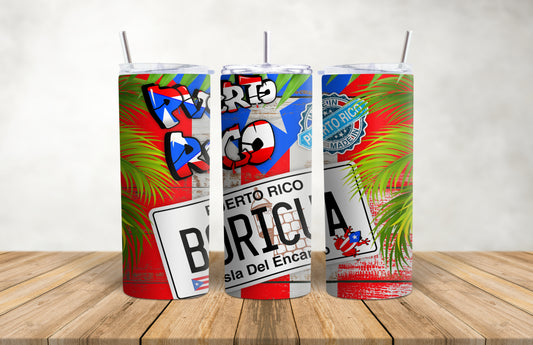 Boricua Tumbler 20 oz Stainless Steel
