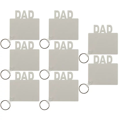 Sublimation Blanks Dad Double sided blank Key Chain Blanks