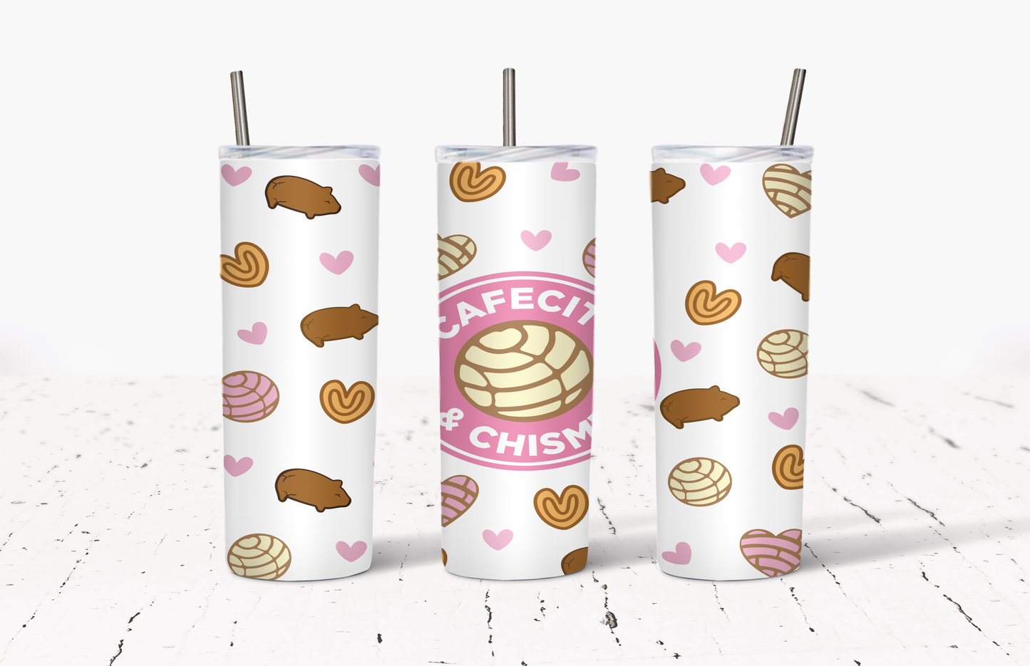 Cafectio y Chisme 20oz Stainless Steel Tumblers