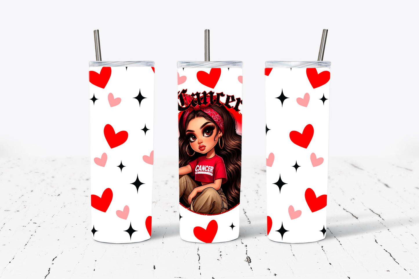 Zodiac Doll Horoscope 20oz Stainless Steel Tumbler (Choose Your Zodiac Sign)