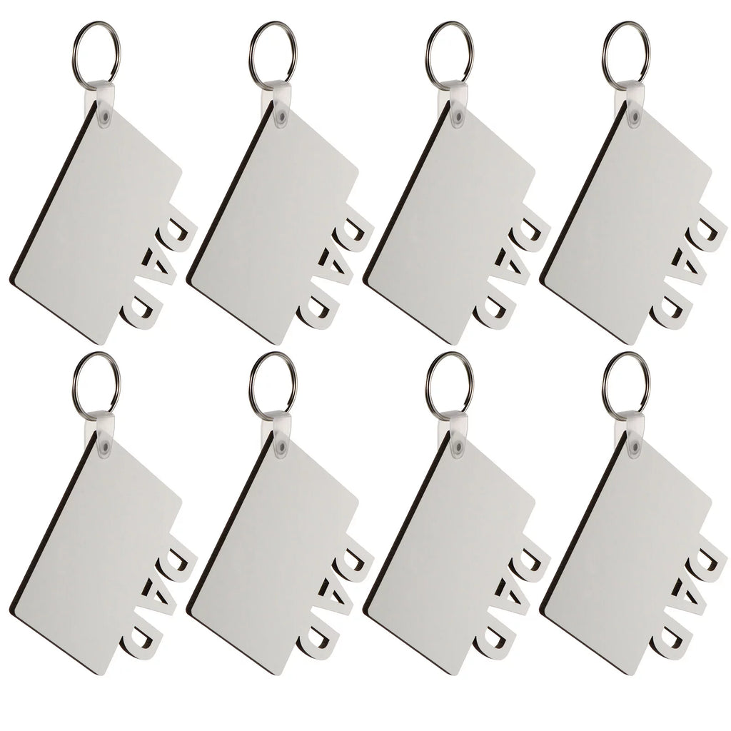 Blank Sublimation Dad Double sided blank Key Chain