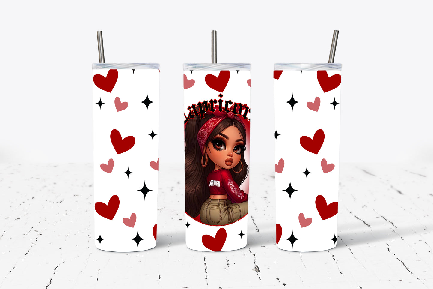 Zodiac Doll Horoscope 20oz Stainless Steel Tumbler (Choose Your Zodiac Sign)