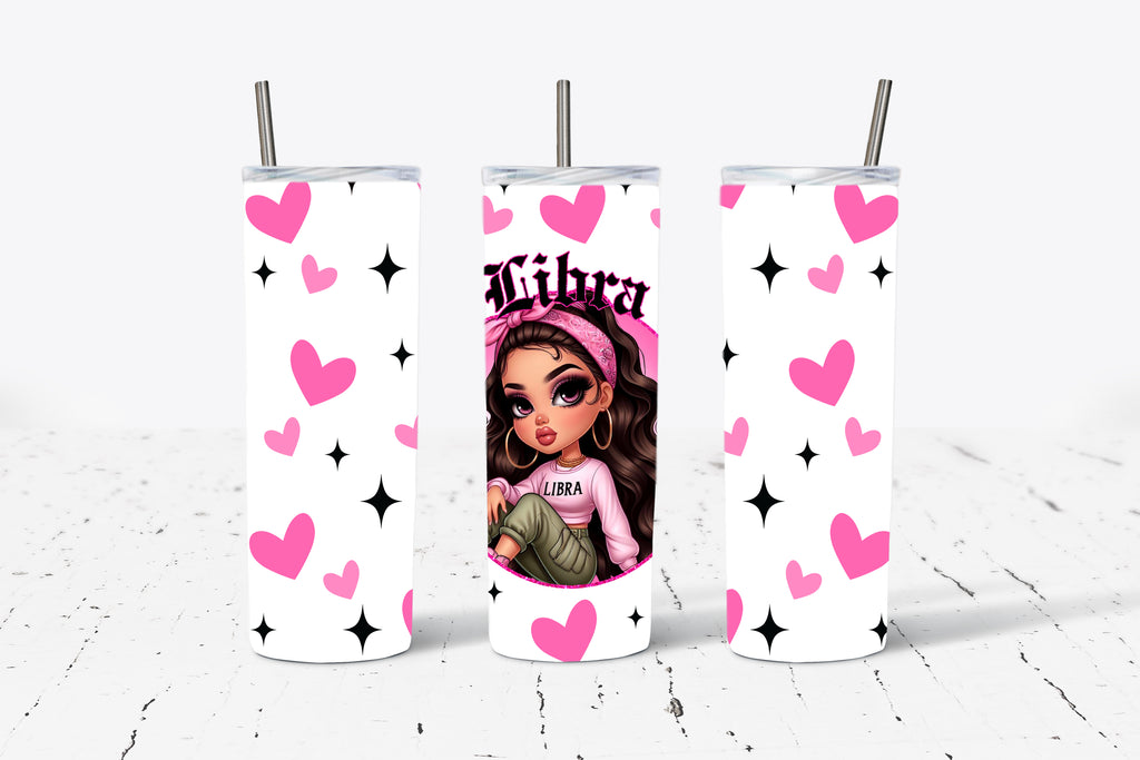 Zodiac Doll Horoscope 20oz Stainless Steel Tumbler (Choose Your Zodiac Sign)