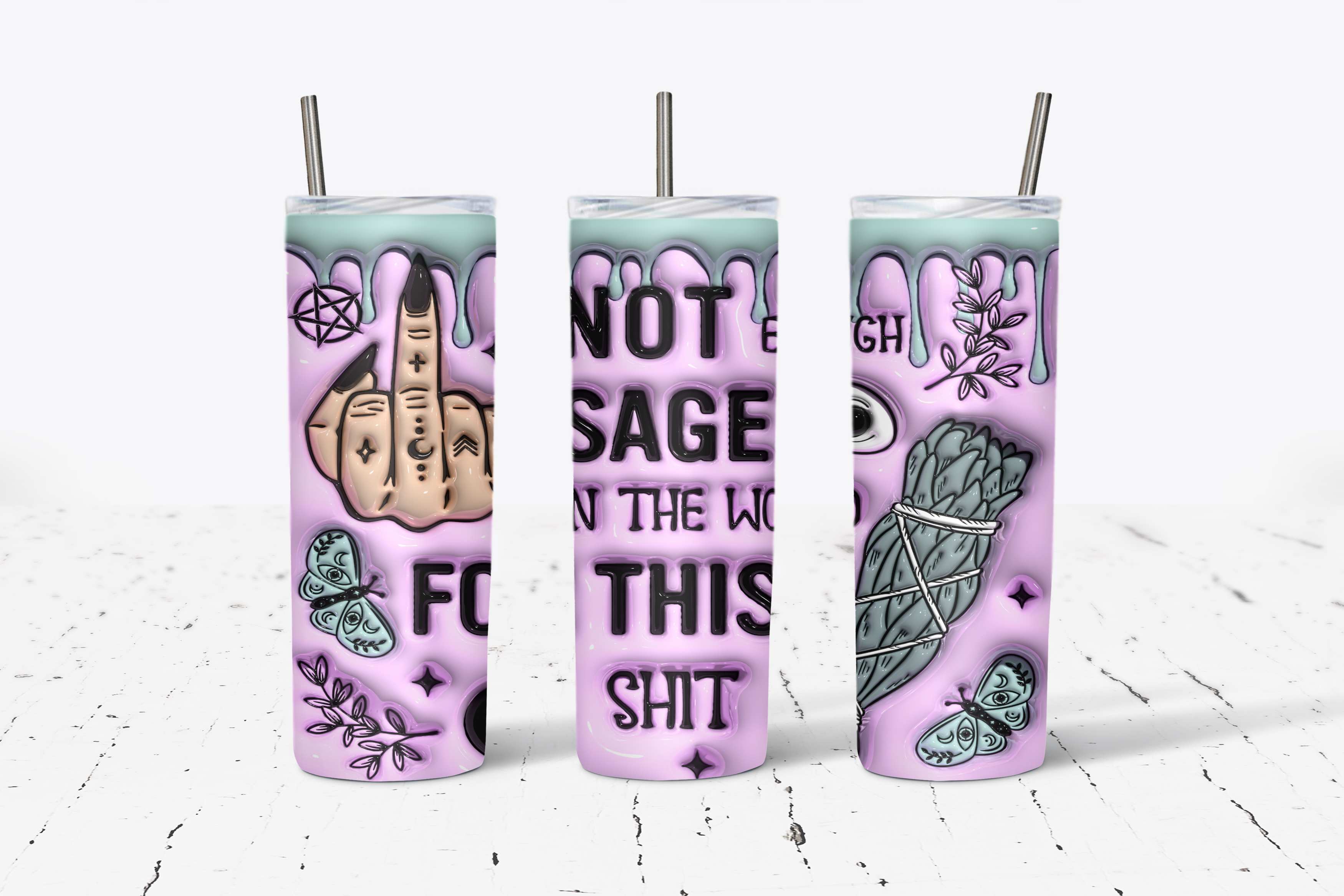 Not enough Sage in the world for this ....  20oz Stainless Steel Tumbler 3D Puff