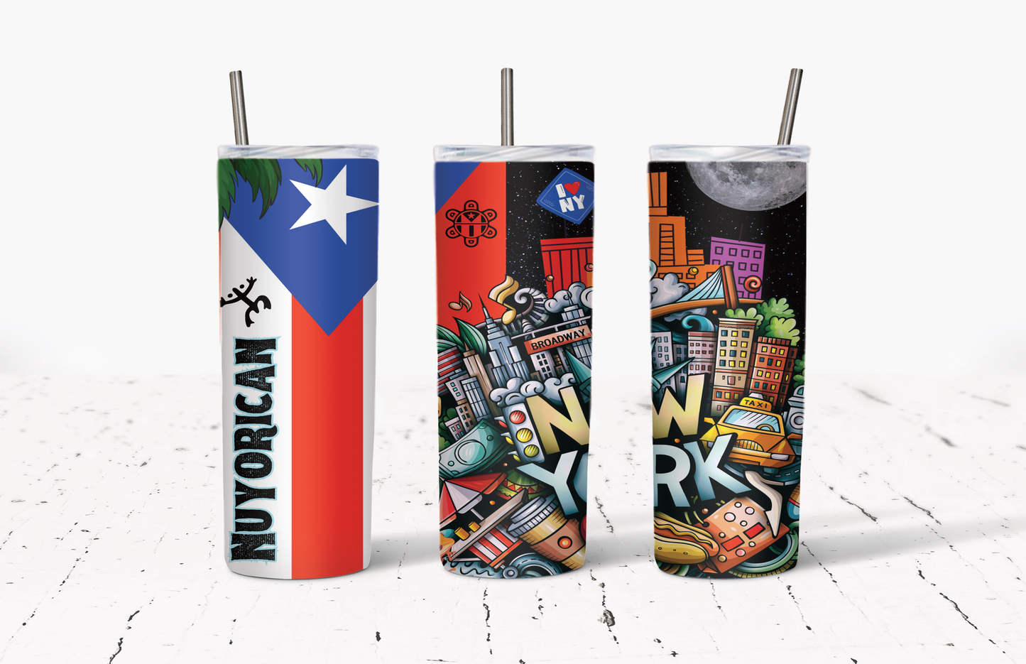 Nuyorican 20oz Stainless Steel Tumblers