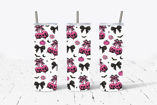 Skull Pink Skulls Halloween  20oz Stainless Steel Tumbler