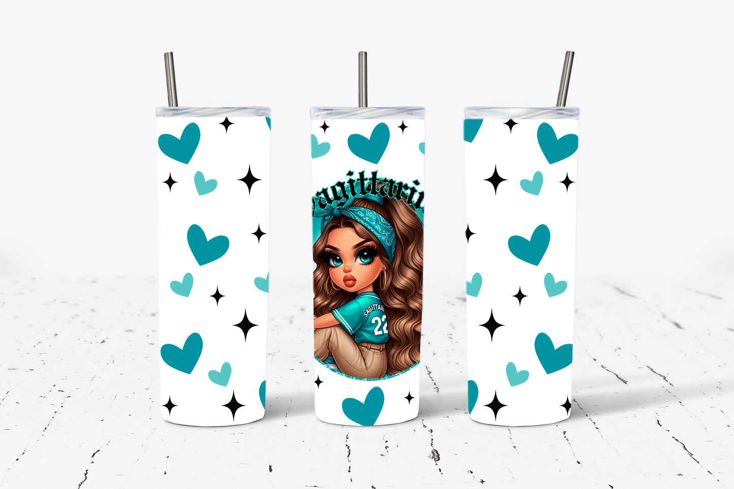 Zodiac Doll Horoscope 20oz Stainless Steel Tumbler (Choose Your Zodiac Sign)