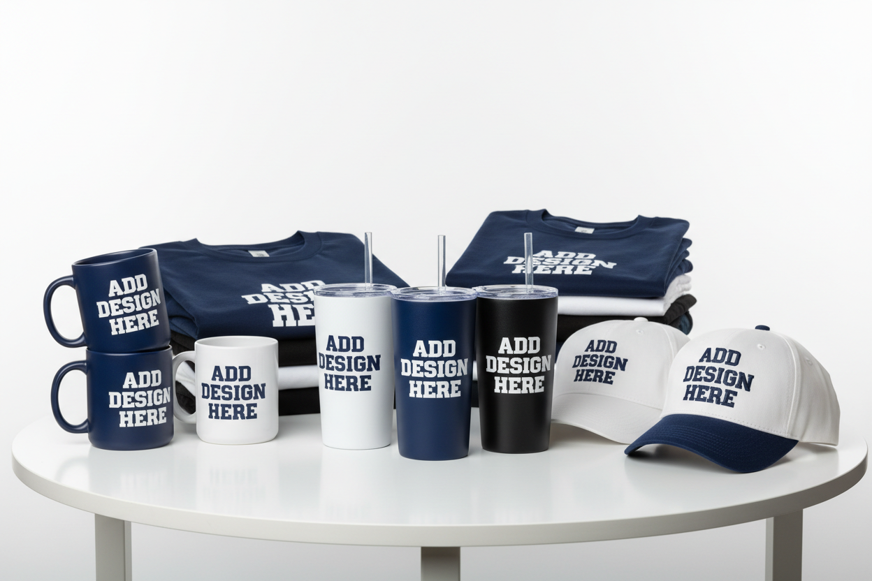 School merchandise collection - navy, white, black only
