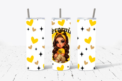 Zodiac Doll Horoscope 20oz Stainless Steel Tumbler (Choose Your Zodiac Sign)