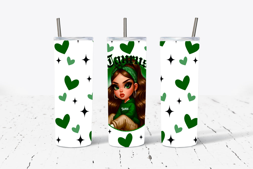 Zodiac Doll Horoscope 20oz Stainless Steel Tumbler (Choose Your Zodiac Sign)