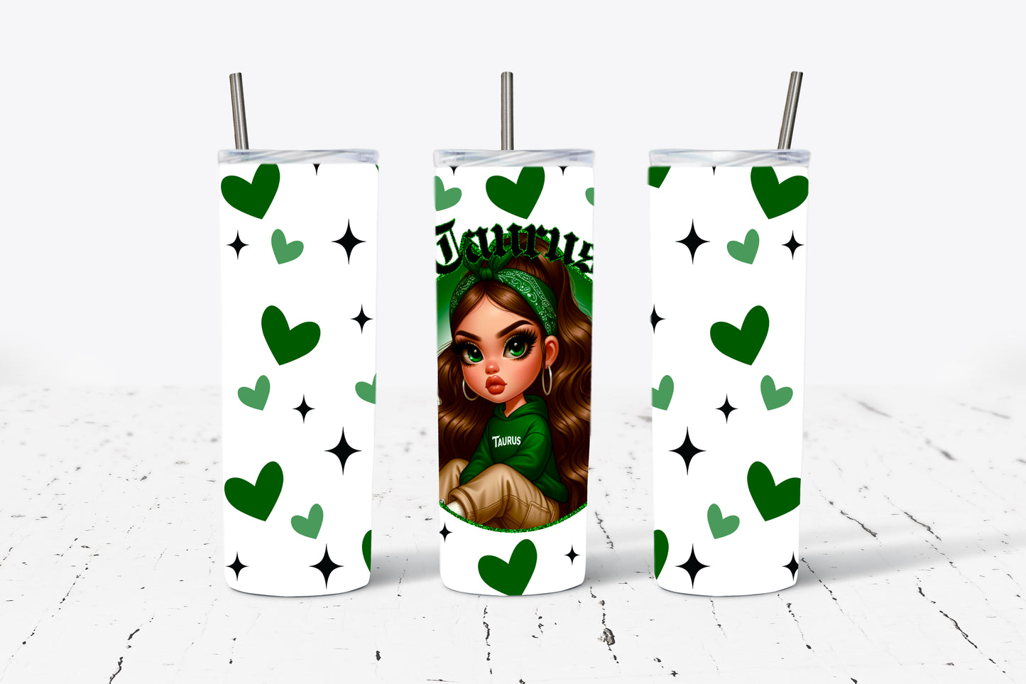 Zodiac Doll Horoscope 20oz Stainless Steel Tumbler (Choose Your Zodiac Sign)