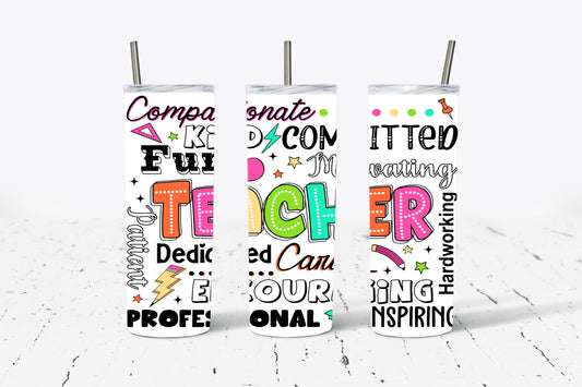 Teacher Affirmations 20oz Stainless Steel Tumbler