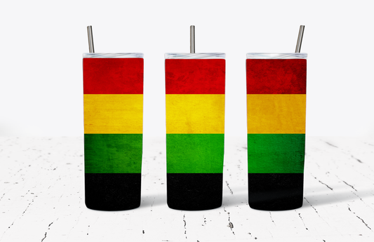 African Flag Colors Juneteenth (Custom) Stainless Steel Tumblers