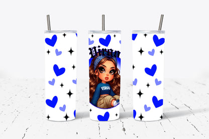 Zodiac Doll Horoscope 20oz Stainless Steel Tumbler (Choose Your Zodiac Sign)