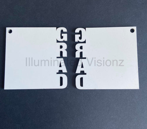 Blank Sublimation Grad Double sided key chains