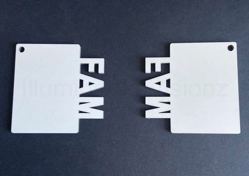 Blank Sublimation Fam Double sided key chains