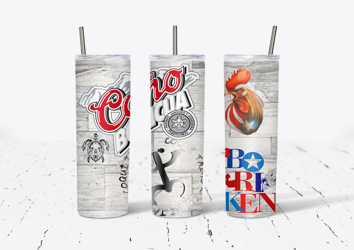 Cono Boricua 20oz Stainless Steel Tumblers