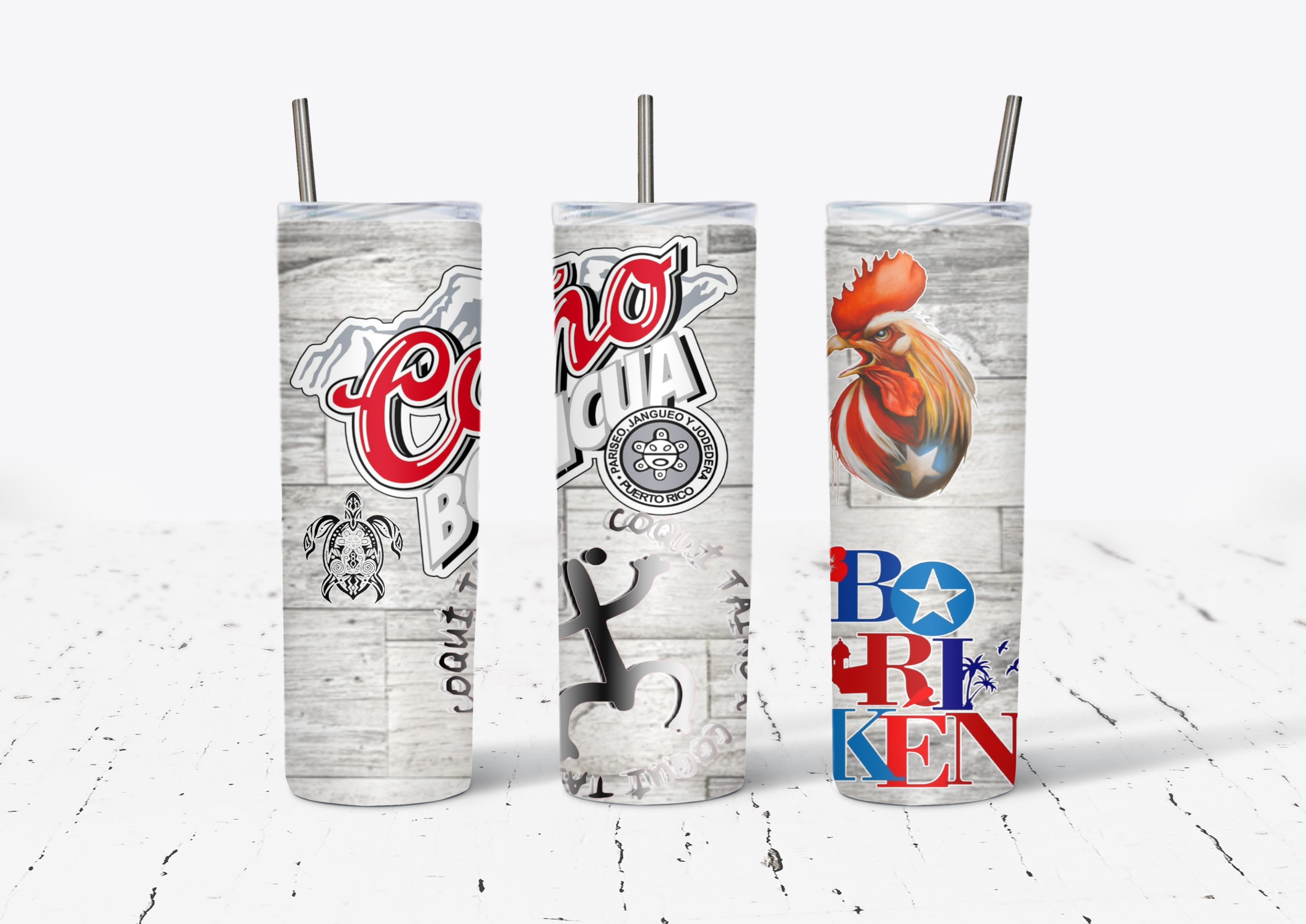 Cono Boricua 20oz Stainless Steel Tumblers