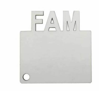 Sublimation Blanks Fam Double sided key chains  (Blanks)